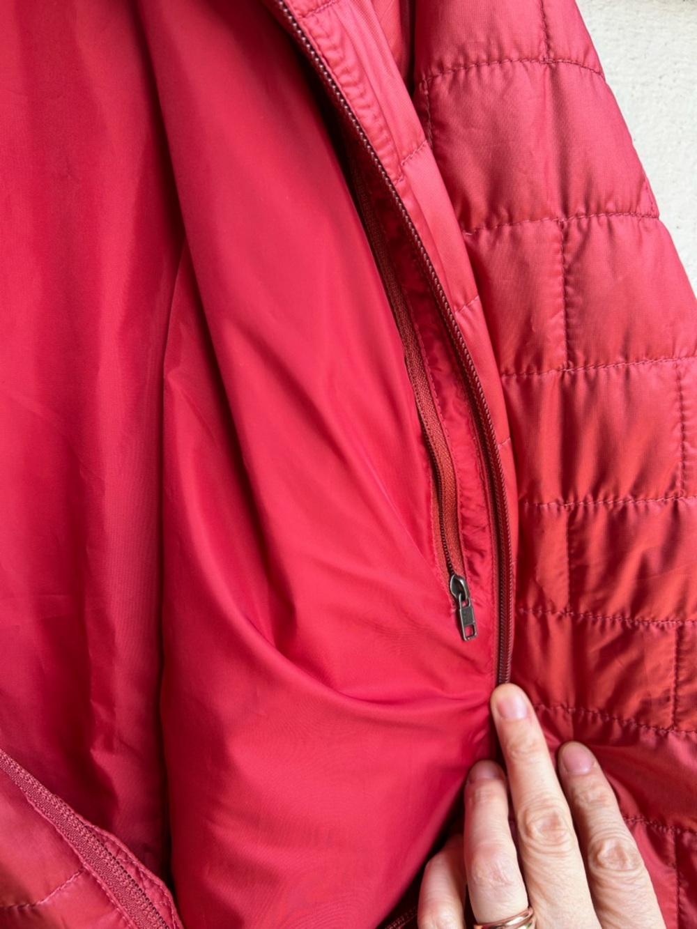 Patagonia Nano Puff Parka Puffer Coat Molten Lava Red Women's Size Large - Picture 6 of 10